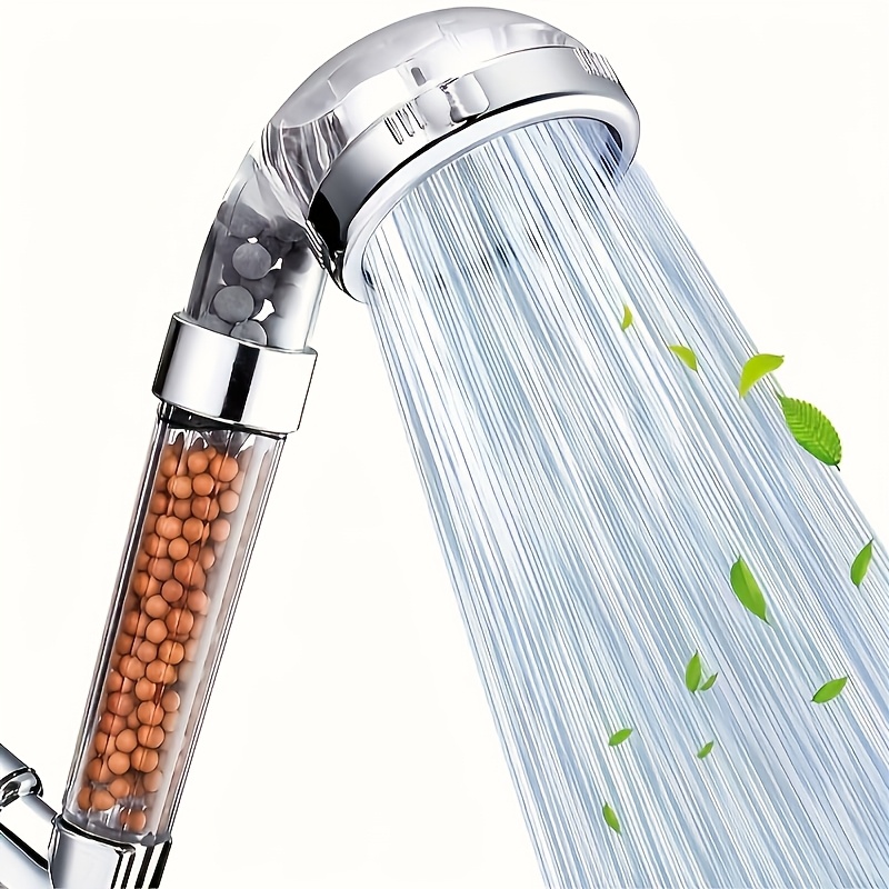 Home Essentials Bathroom Accessories - 1-Piece Filter Booster Showerhead with Negative
