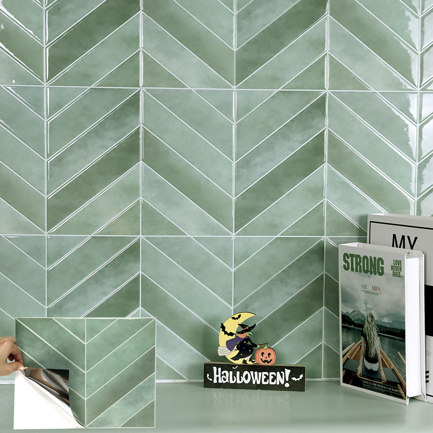 Home Bathroom Wallpaper - 5/10 sheets 3D Self Adhesive Wallpaper
