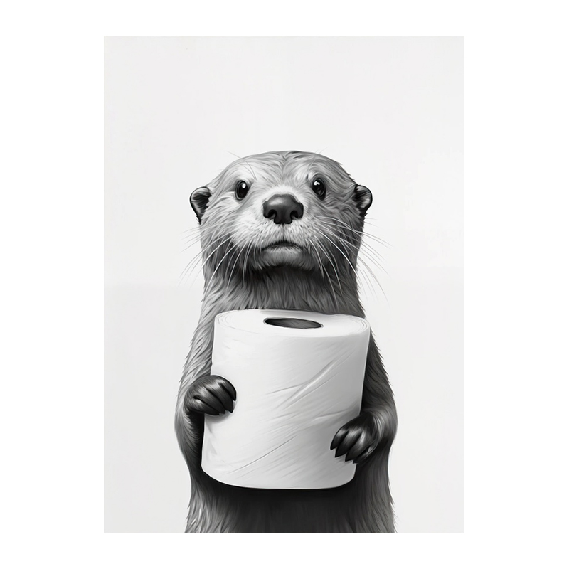 Cute Animals Toilet Paper Livi - Home Bathroom Wallpaper avis et prix
