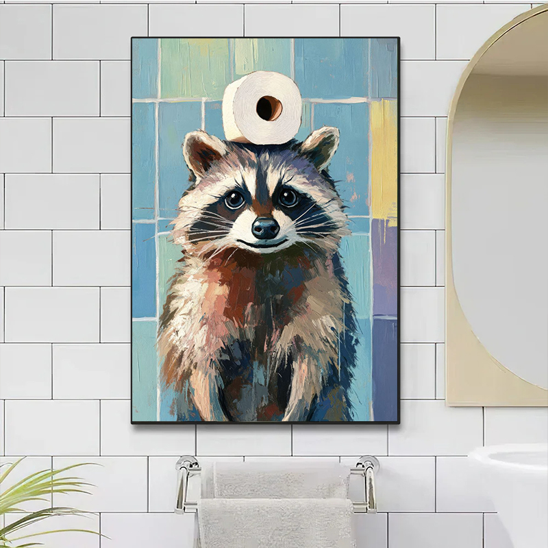 1pc frameless Toilet Paper Ani - Home Bathroom Wallpaper avis et prix
