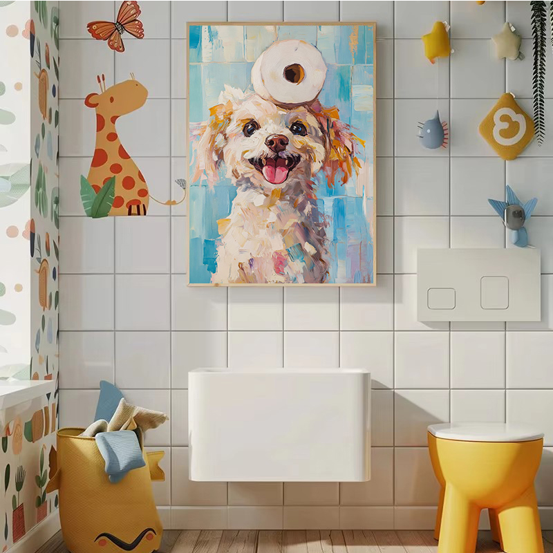 1pc frameless Toilet Paper Ani - Home Bathroom Wallpaper avis et prix