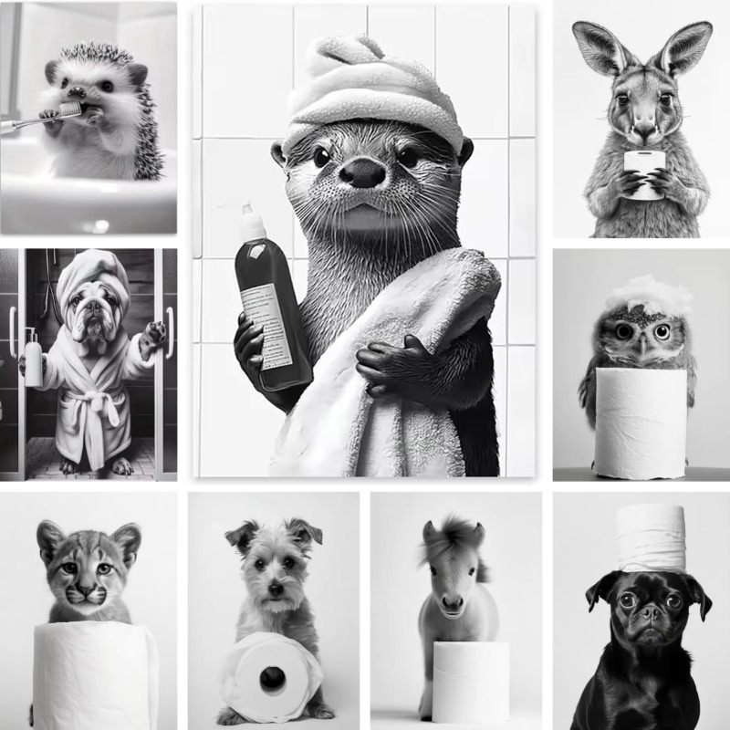 Animal Bathroom Toilet Paper C - Home Bathroom Wallpaper avis et prix