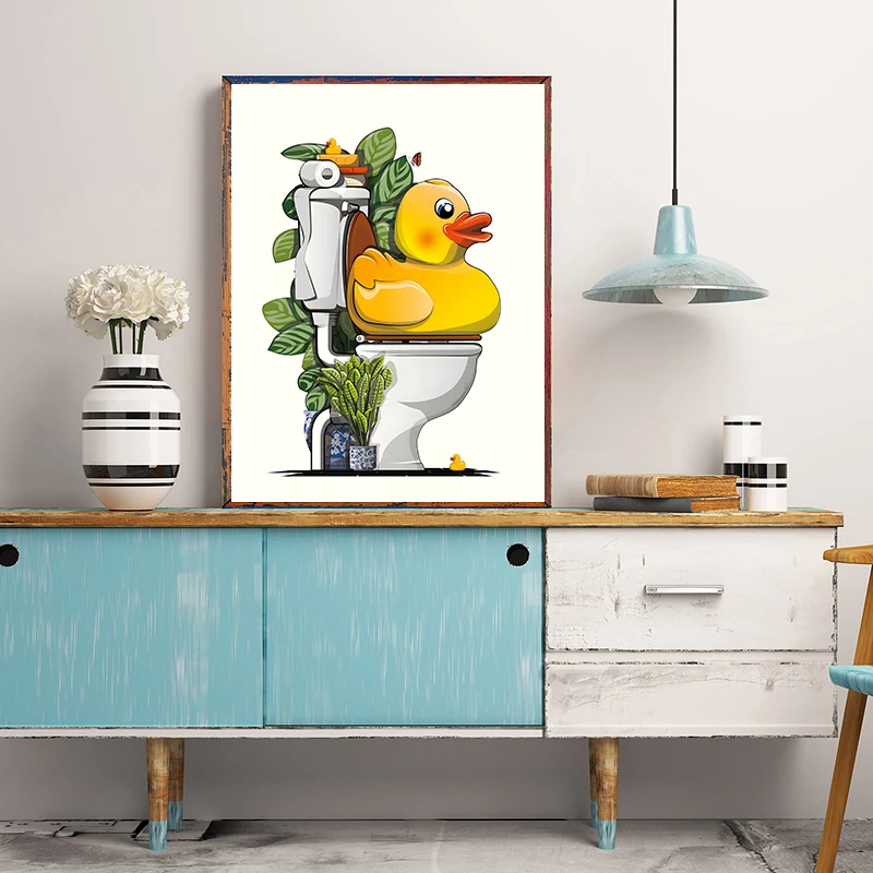 1PCS Frameless Fun Bathroom An - Home Bathroom Wallpaper avis et prix