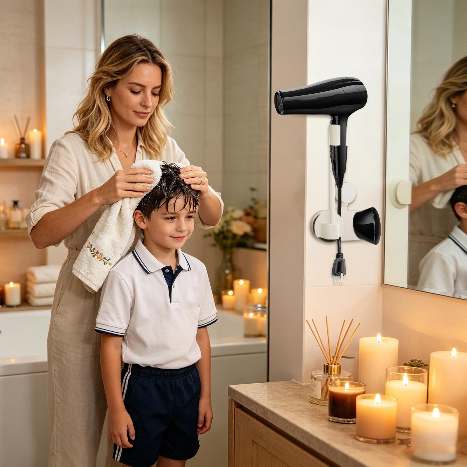 Hair Dryer Wall Holder Suction - Home Bathroom Hand Dryer avis et prix