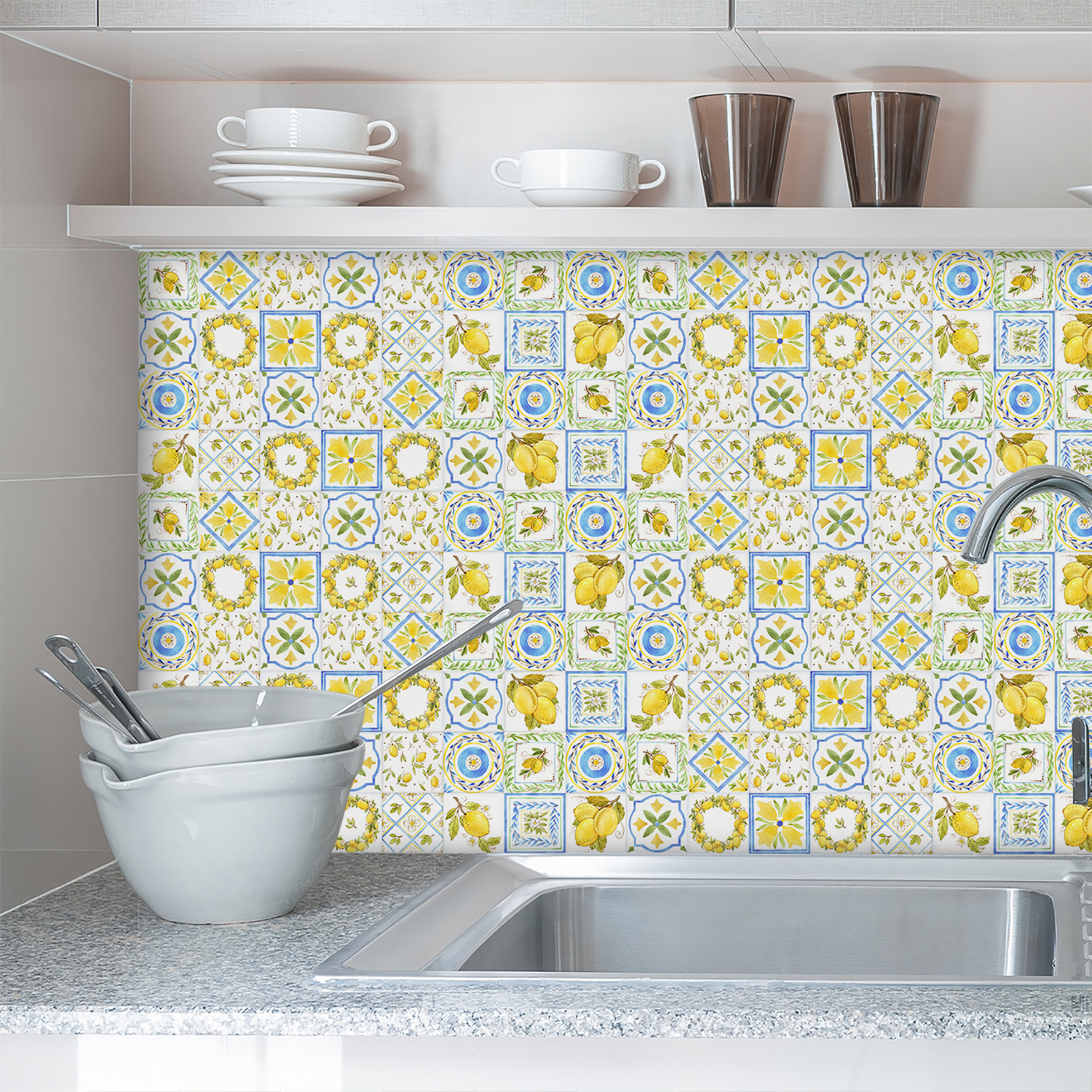 Fresh Style Lemon Ceramic Wall - Home Bathroom Wallpaper avis et prix