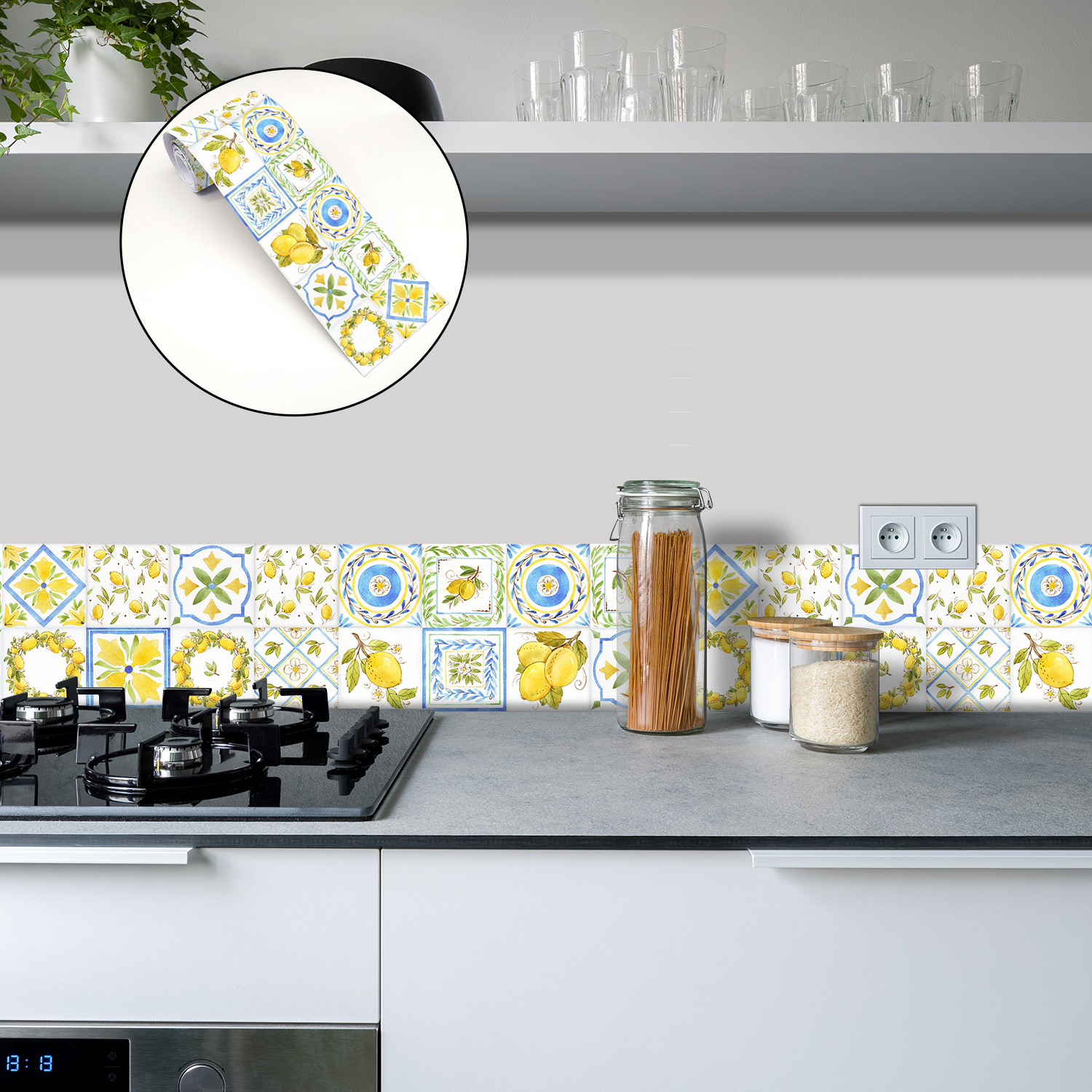 Fresh Style Lemon Ceramic Wall - Home Bathroom Wallpaper avis et prix
