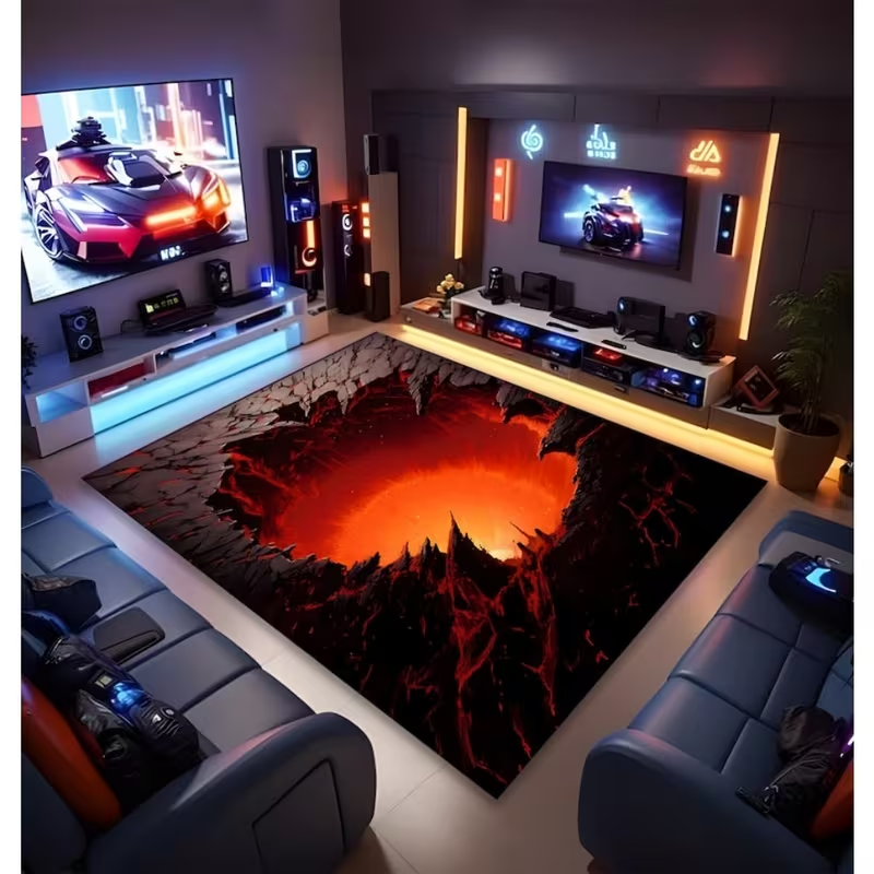 3D Carpet Illusion Design with - Home Goods Bathroom Decor avis et prix