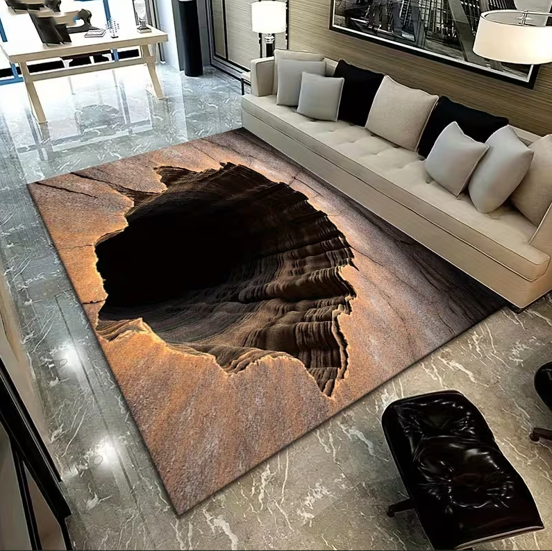3D Carpet Illusion Design with - Home Goods Bathroom Decor avis et prix