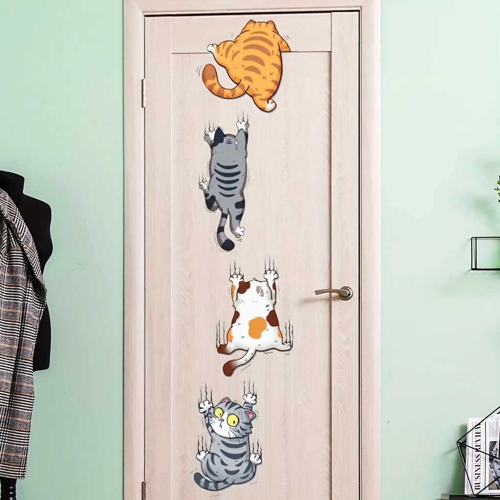 Cartoon Climbing Cat Lucky Cat - Home Bathroom Wallpaper avis et prix