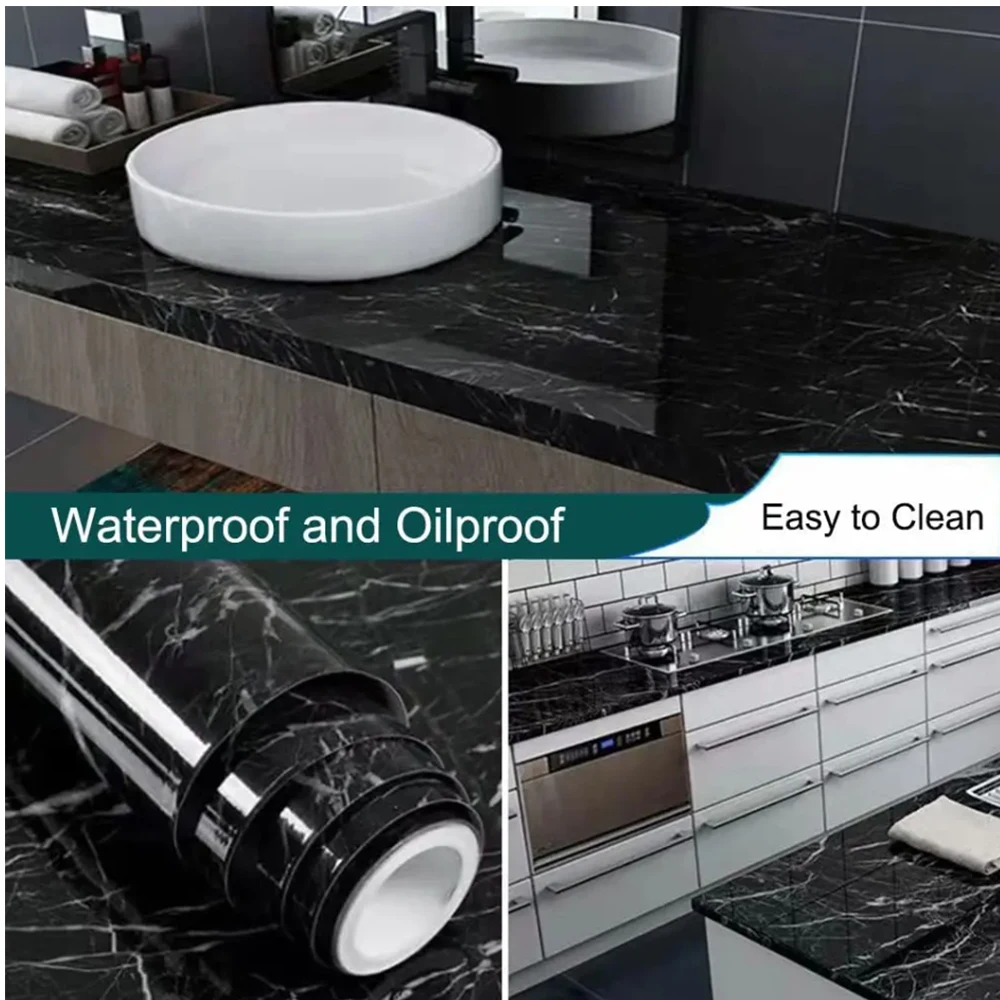 Marble Vinyl Self Adhesive Wal - Home Bathroom Wallpaper avis et prix
