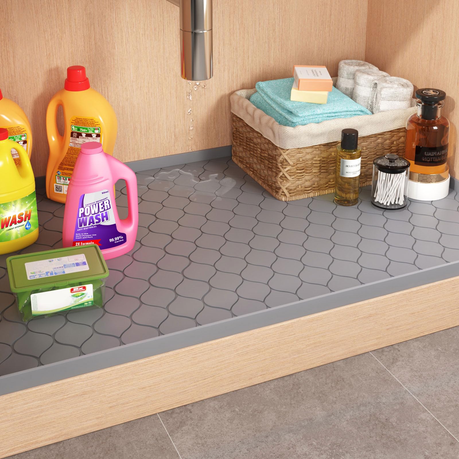 Silicone Under Sink Mat Kitche - Home Essentials Bathroom Cabinet avis et prix