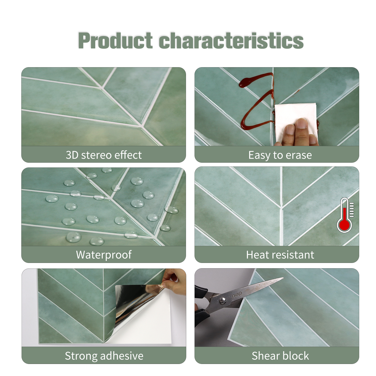 5/10 sheets 3D Self Adhesive W - Home Bathroom Wallpaper avis et prix
