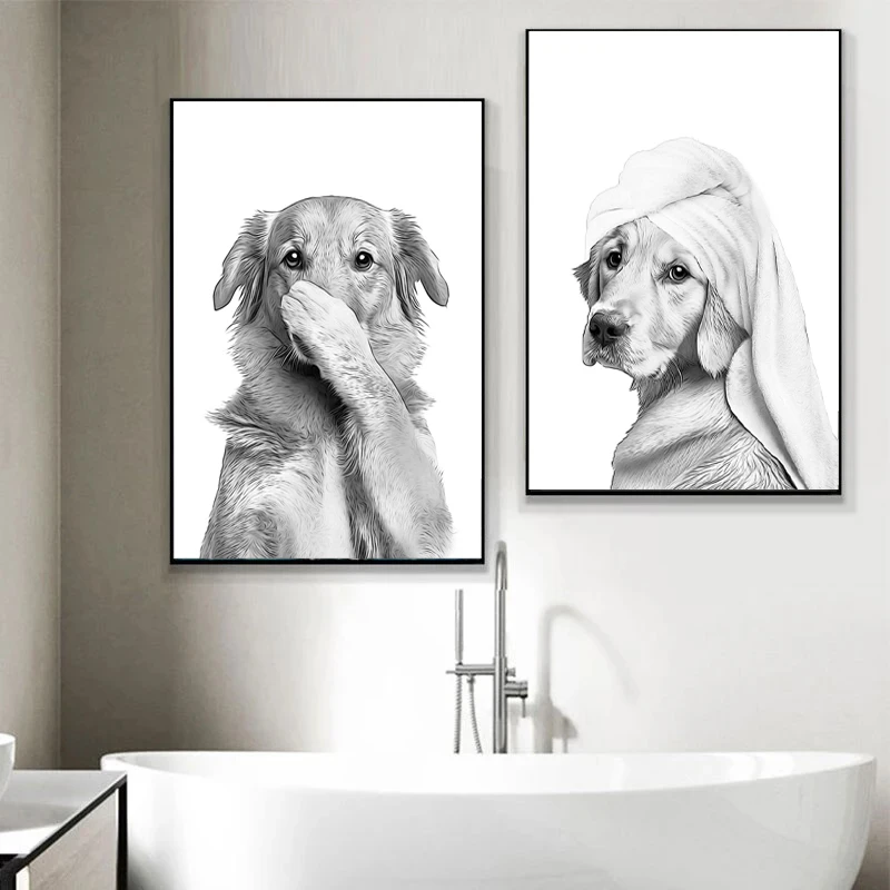 Cat Giraffe Dog Elephant Toile - Home Bathroom Wallpaper avis et prix