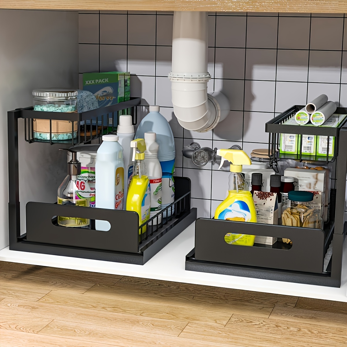 Under Sink Kitchen Storage Rac - Home Essentials Bathroom Cabinet avis et prix
