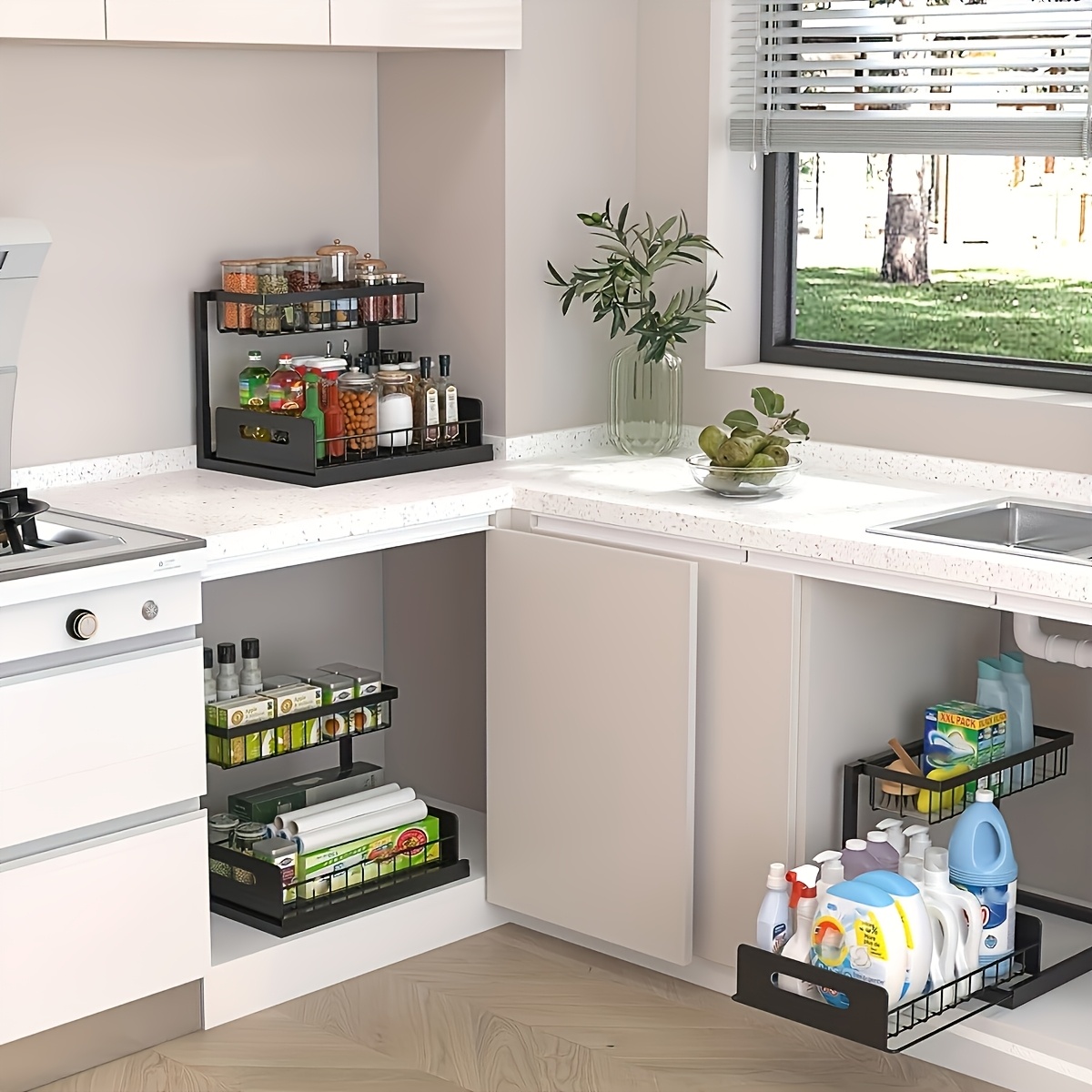 Under Sink Kitchen Storage Rac - Home Essentials Bathroom Cabinet avis et prix