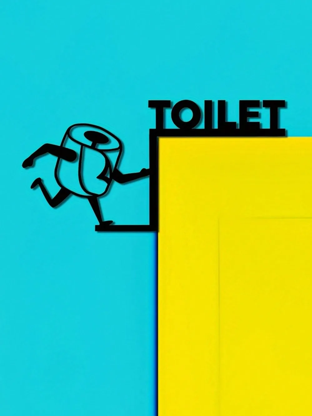 Humorous Toilet Paper Out Meta - Home Bathroom Wallpaper avis et prix