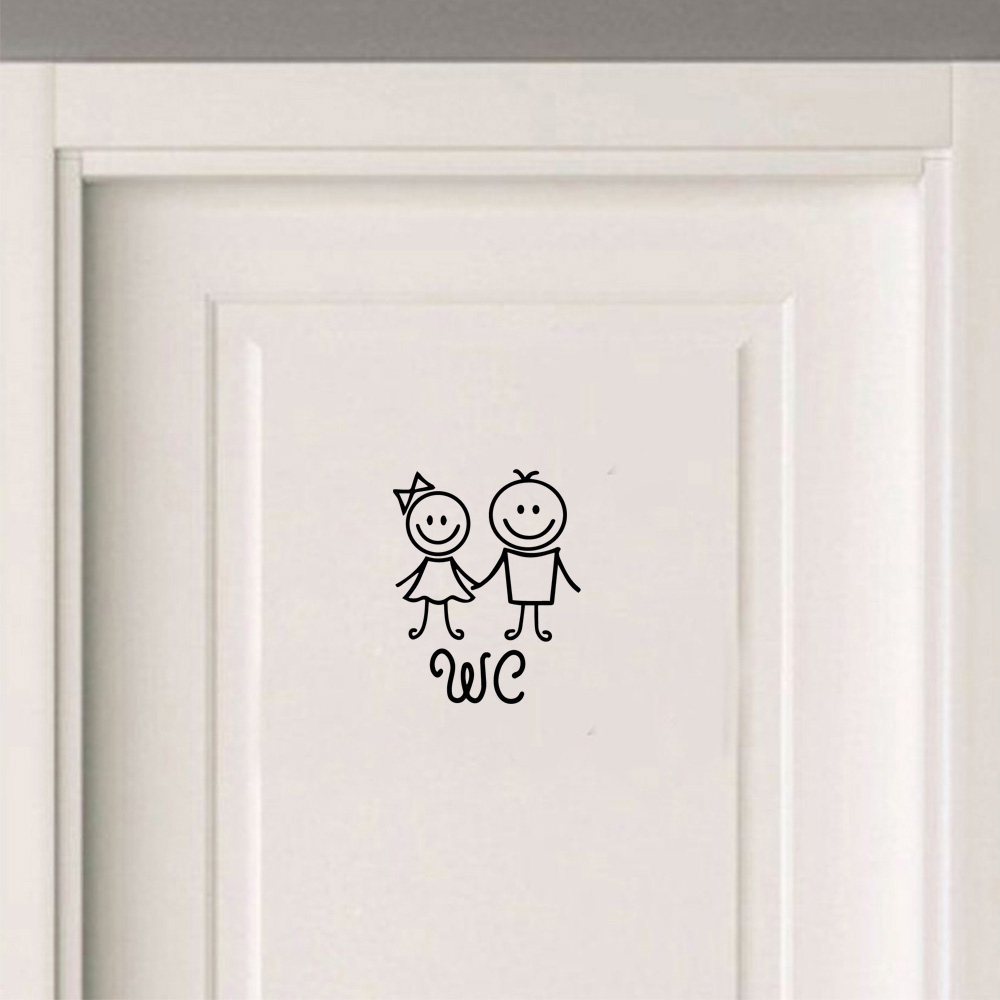 1 pc Cartoon Style Toilet and  - Home Bathroom Wallpaper avis et prix