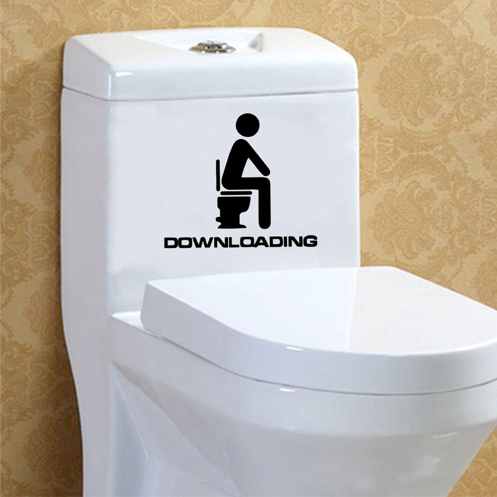 1 pc Cartoon Style Toilet and  - Home Bathroom Wallpaper avis et prix