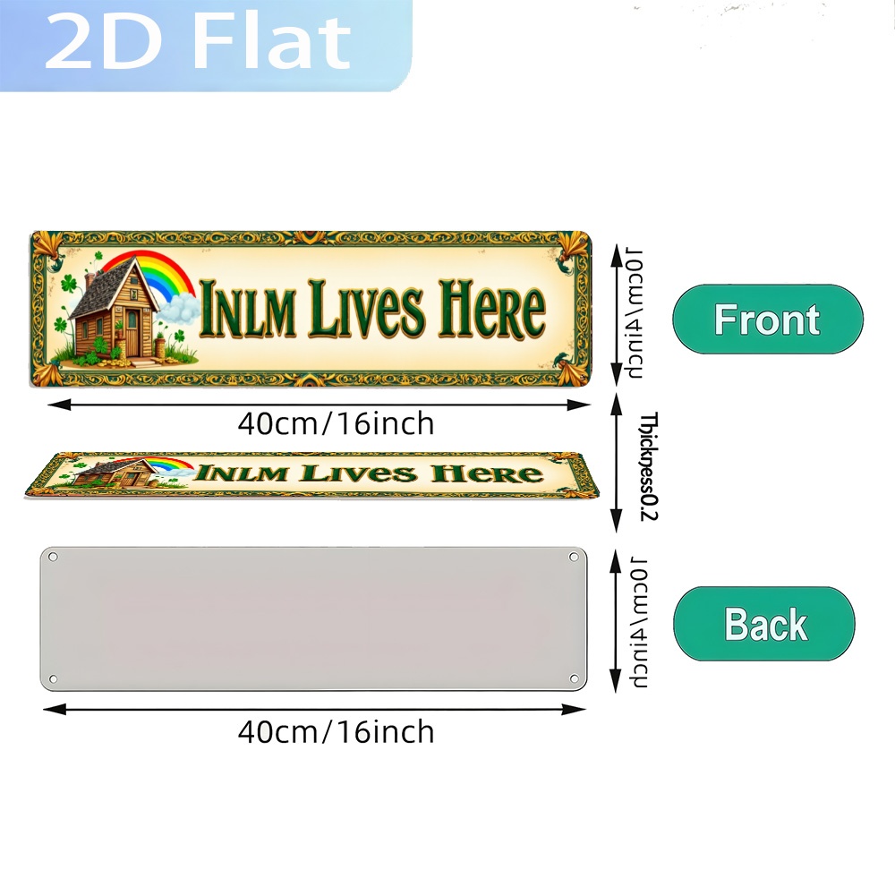 2D Flat, Vintage 'INLM Lives H - Home Bathroom Name avis et prix