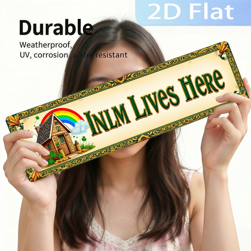 2D Flat, Vintage 'INLM Lives H - Home Bathroom Name avis et prix