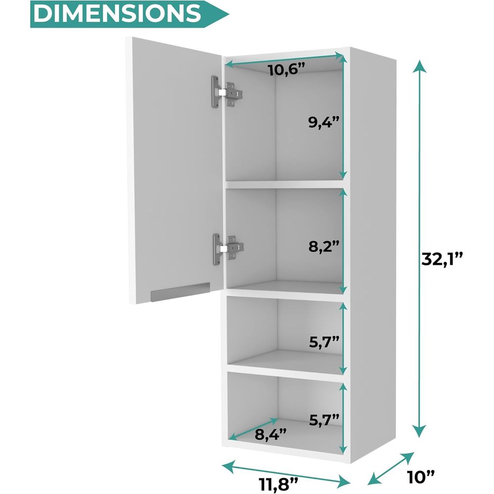 Single-Door Bathroom Cabinet w - Home Essentials Bathroom Cabinet avis et prix