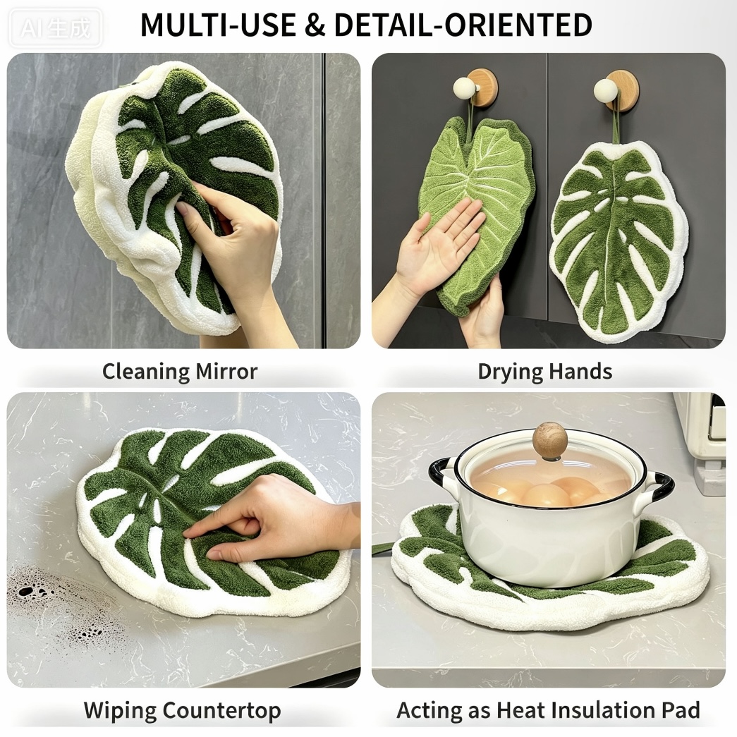 Cute Turtle Back Leaf Hand Tow - Home Goods Bathroom Decor avis et prix