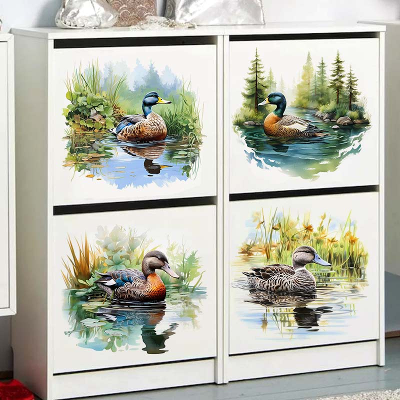 Cute Colorful  Swimming Duck W - Home Bathroom Wallpaper avis et prix