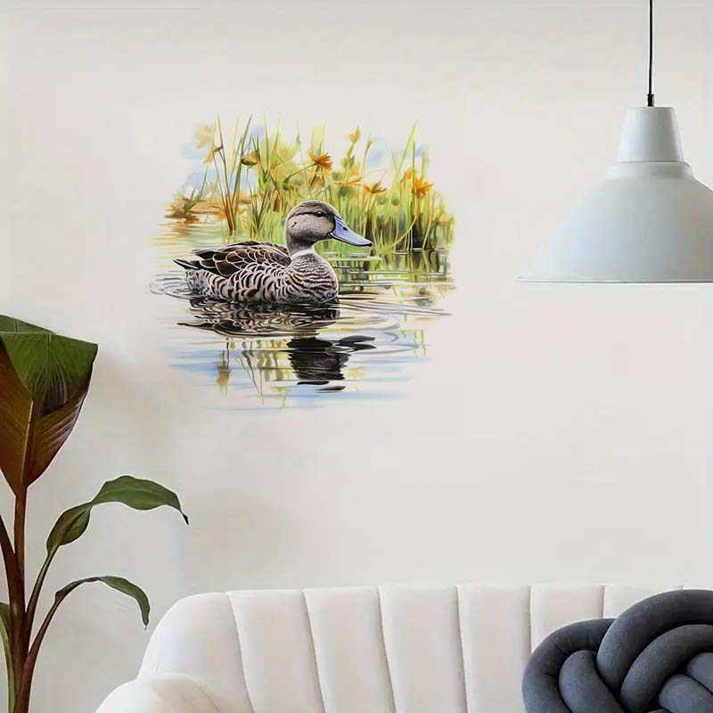 Cute Colorful  Swimming Duck W - Home Bathroom Wallpaper avis et prix