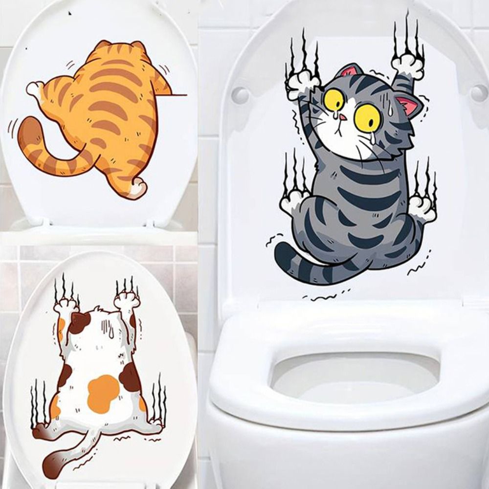 3 PCS/SET Cute Cat Wall Sticke - Home Bathroom Wallpaper avis et prix