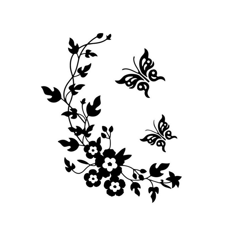 Butterfly Flower Vine Bathroom - Home Bathroom Wallpaper avis et prix