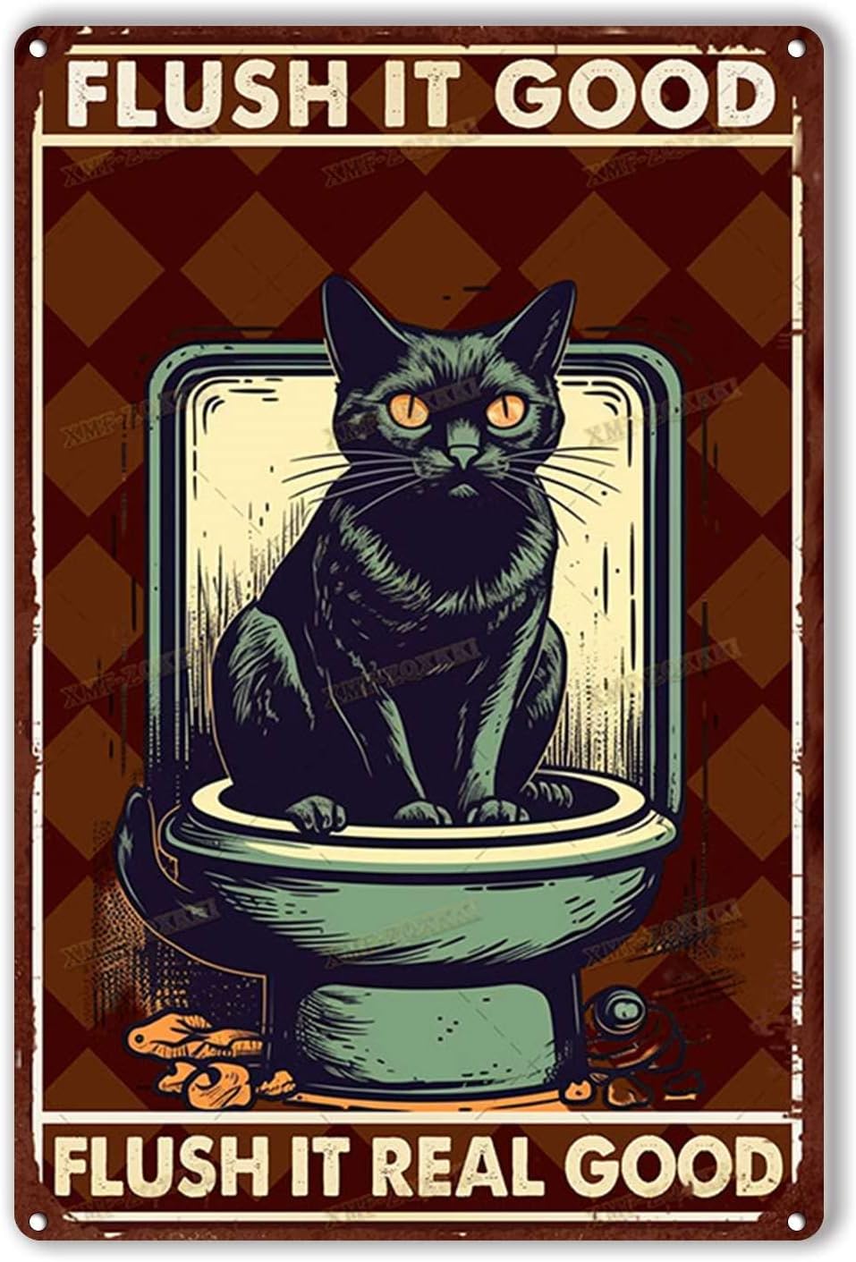 Tin Sign Flush It Good Real Fu - Home Goods Bathroom Decor avis et prix