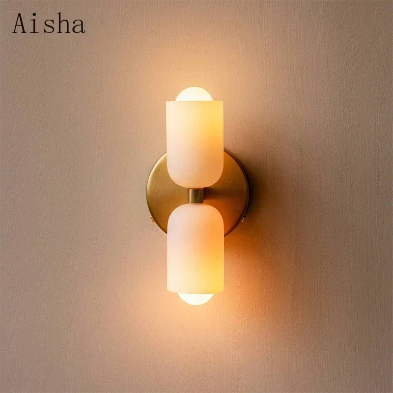 Glass Wall Light Simple Double - Home Bathroom Design Simple avis et prix