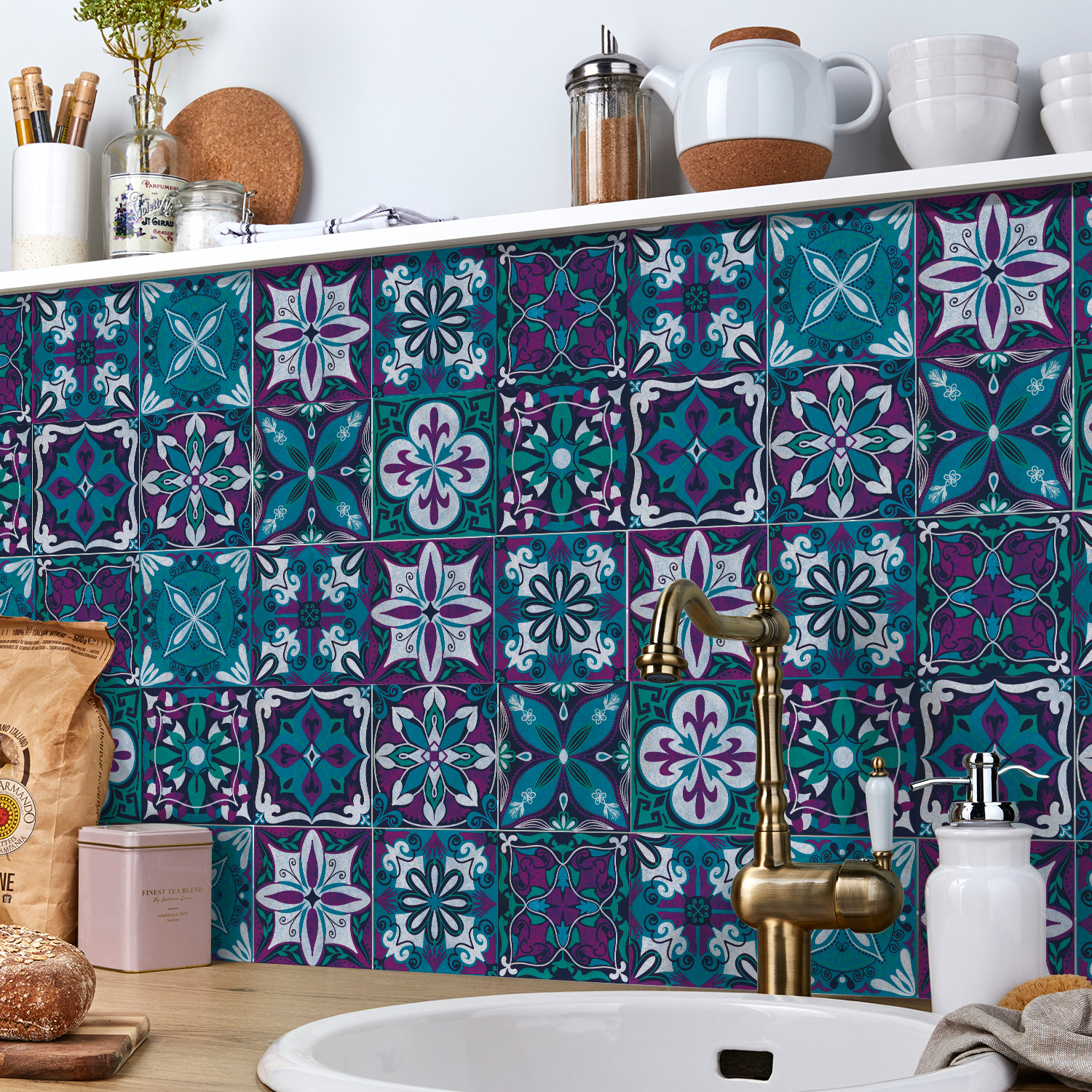 24Pcs European retro style Art - Home Bathroom Wallpaper avis et prix