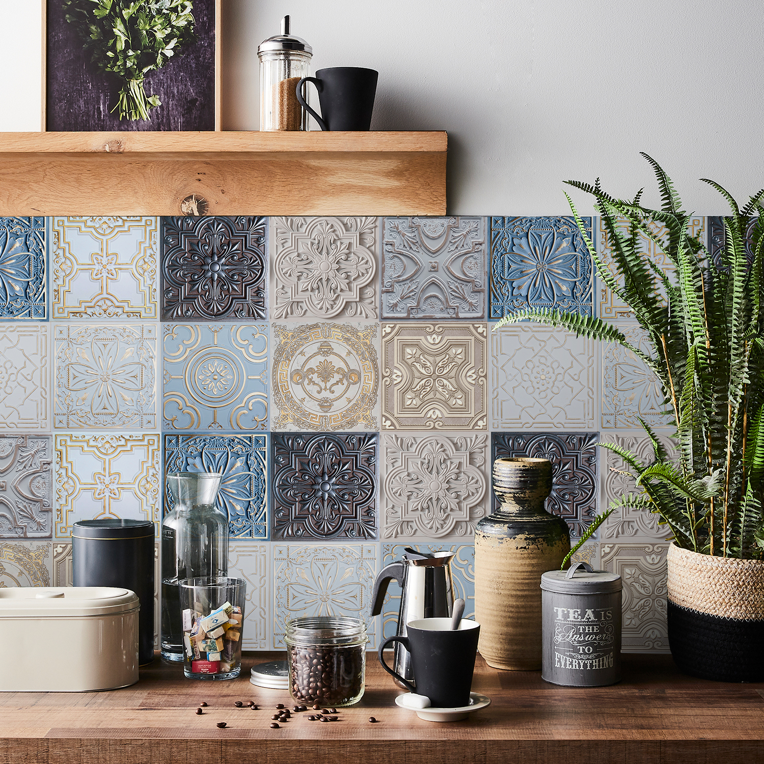 24Pcs European retro style Art - Home Bathroom Wallpaper avis et prix