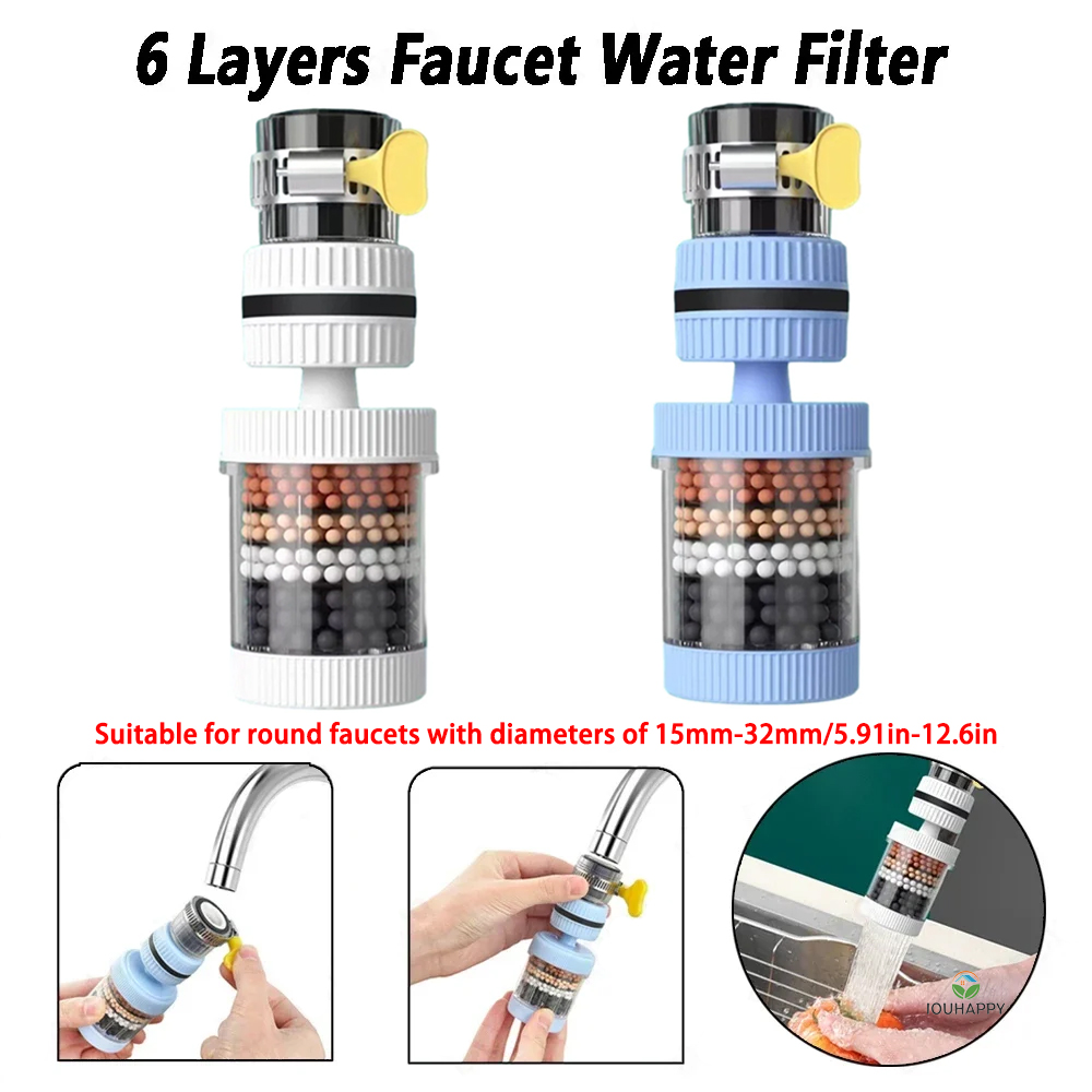 6 Layers Faucet Water Filter U - Home Bathroom Shower avis et prix